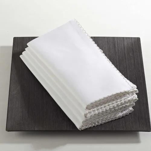 Vista 9 de SARO LIFESTYLE Servilletas de mesa con costura Whip (juego de 4), dorado, 6.0 in (1442.GL6S)