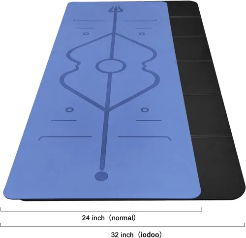 Vista 2 de iodoo Esterilla de yoga plegable de 72 pulgadas de largo x 32 pulgadas de ancho x 0.32 pulgadas, extra gruesa y ancha, alfombrilla de yoga plegable
