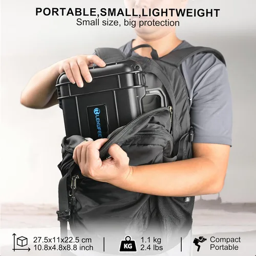 Vista 8 de Lekufee Funda de transporte impermeable para cámara Insta360 X5, Insta360 X4, Insta360 X3 y otros accesorios (solo funda)