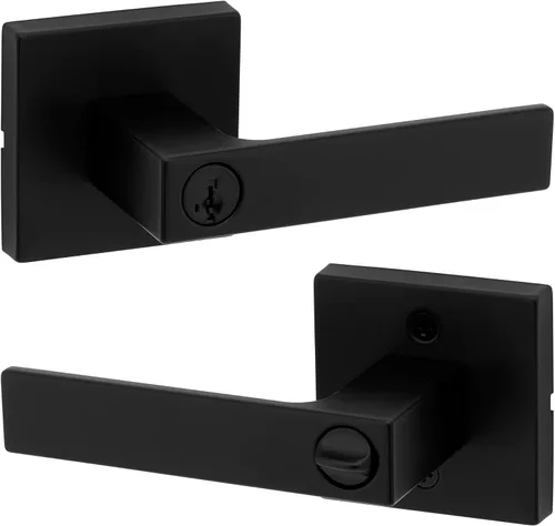 Vista 7 de Kwikset Singapore - Manija de puerta de cromo pulido (2 unidades)