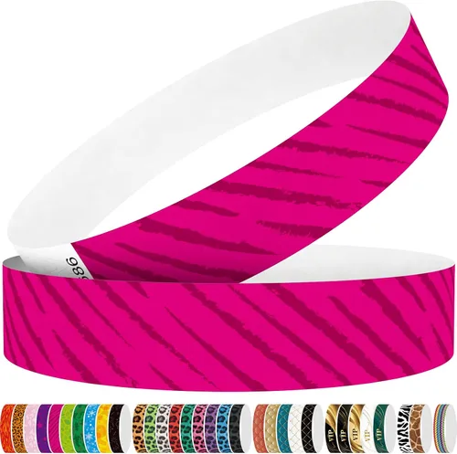 Vista 22 de Tyvek - Pulseras para eventos, diseño creativo de color, pulseras de papel de 3/4 pulgadas, paquete de 250 unidades para fiestas, agrupaciones, Negro