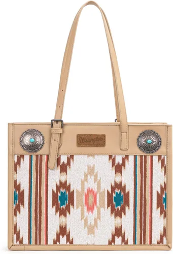 Vista 9 de Montana West Wrangler Aztec - Bolso de hombro de lona con asa superior para mujer
