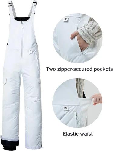 Vista 6 de GEMYSE Women's Insulated Waterproof Ski Bib Overalls Winter Snowboarding Pants