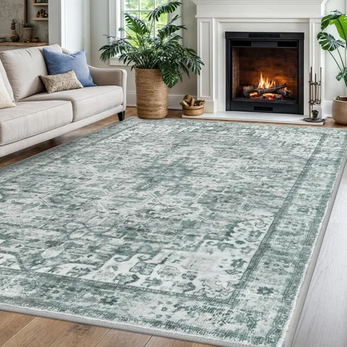 Vista 37 de SIILOOM Alfombra lavable de 2 x 3 pies, alfombra suave color taupe ceniza para entrada, tapete antideslizante para puerta de interior, tapete