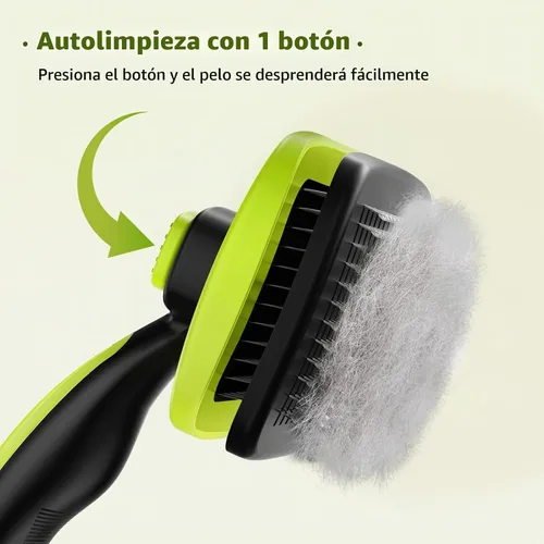Vista 2 de Pecute Cepillo de limpieza automática para perros y gatos, cepillo ligero para perros para eliminar el pelo y masajear, cepillo para gatos que