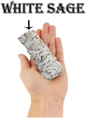 Vista 3 de SOUL STICKS El mini kit de manchas para principiantes incluye varita de selenita de concha de abulón 3-4 de salvia blanca y palo santo con guía