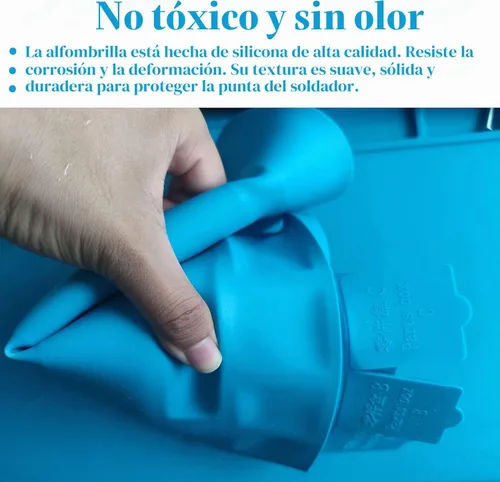Vista 3 de WWZMDiB Alfombrilla de soldadura de silicona resistente al calor 932°F (S-130【30 x 20cm / 11.8 x 7.9”】)