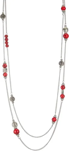 Vista 28 de BULINLIN Collar largo de plata en capas para mujer, collar de cadena de suéter con cuentas de piedra turquesa para mujer, joyería de disfraces