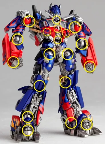 Vista 5 de Revoltech Transformers 3 Dark the Moon SciFi Super Poseable Figura de acción Optimus Prime