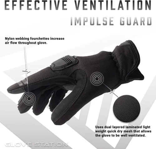 Vista 3 de Glove Station - Guantes de protección de impulso para hombre - Guantes de trabajo para pantalla táctil ideales para deportes y exteriores