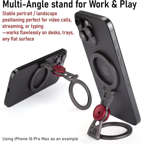 Vista 3 de Combo de soporte magnético para teléfono y Fidget Spinner para MagSafe