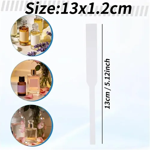 Vista 6 de Disposable Perfume Test Strips 1200 Pieces Fragrance Strips Perfume Test Disposable White Blotter Essential Oils Paper