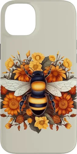 Vista 15 de iPhone 16 Boho Flower Bee Honey Beekeeper Daisy Sunflower Bee Case