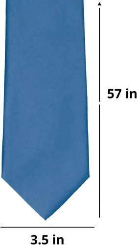 Vista 434 de tiemart Corbata de color sólido para hombre Longitud estándar