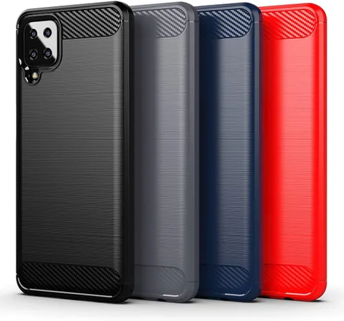 Vista 6 de Osophter Funda para Galaxy A22 4G con protector de pantalla de absorción de golpes Flexible TPU Rubber Protective Cell Phone Cover para Samsung