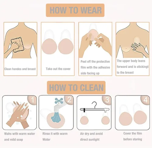 Vista 6 de Invisible Lifting Bra Boob Tape - 2PK Nipple Cover Sticky Bra Push up Large Breast Backless Strapless Bras Fishnet Stockings