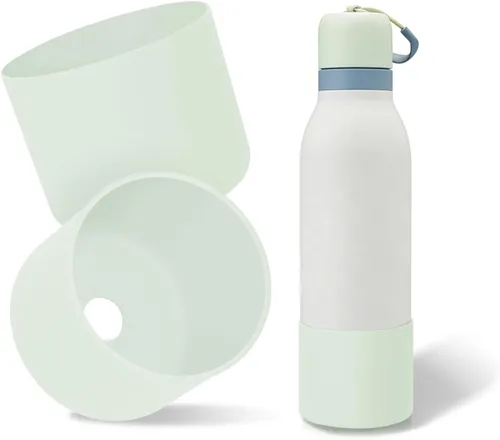 Vista 23 de 2 botas de silicona superiores para Owala FreeSip Twist de 24 onzas, funda inferior resistente a los arañazos, accesorios de botella de Owala