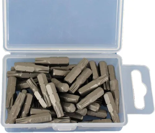 Vista 40 de TMAX Juego de puntas de destornillador de cabeza de estrella T6 Torx de 25 piezas, acero S2 de 6 puntos T-6 puntas de inserción de destornillador