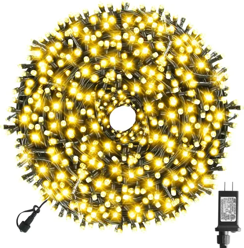 Vista 17 de XTF2015 Luces de Navidad LED de 105 pies con 300 LED, Enchufe de Extremo a Extremo, 8 Modos, Luces de Navidad Certificadas UL para Exteriores e