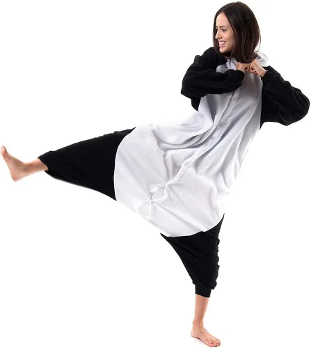 Vista 3 de Beauty Shine Pijama unisex de dibujos animados para adultos, disfraz de Halloween, Navidad, pijamas de felpa para cosplay