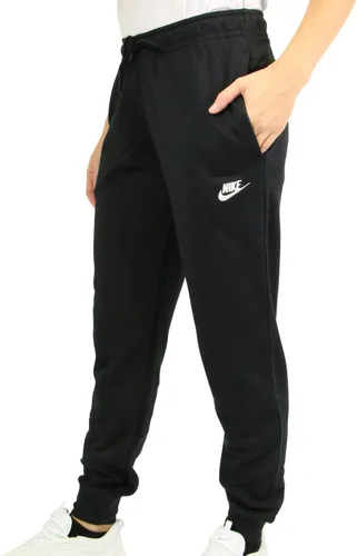 Vista 2 de Nike NSW - Pantalón ajustado de vellón para mujer Negro/Blanco