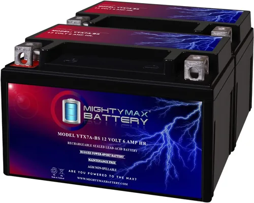Vista 10 de Mighty Max Batería YTX7A-BS - 12 V 6 AH, 105 CCA, Batería SLA AGM para Motocicleta Recargable Libre de Mantenimiento