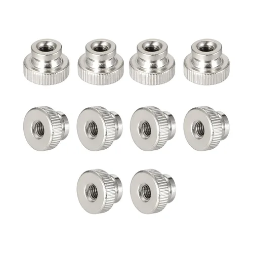Vista 7 de uxcell - Tuercas moleteadas de pulgar, 10 piezas, M3x0.5mm, pernos redondos de hierro, tono plateado, para piezas de impresora 3D