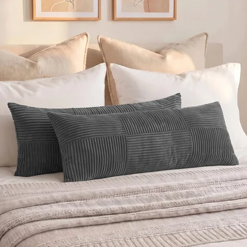 Vista 126 de Fancy Homi Juego de 1 funda de cojín cuadrada negra decorativa de 14 x 14 pulgadas para sala de estar, dormitorio, sofá cama, sofá, cama, funda