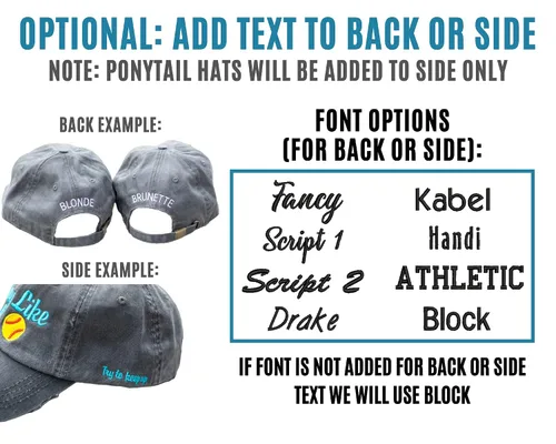 Vista 5 de Baseball Heart Hat w/Custom Name and/or Number Distressed Baseball Cap or Ponytail Hat Personalized Embroidered Baseball and Softball Mom Hat
