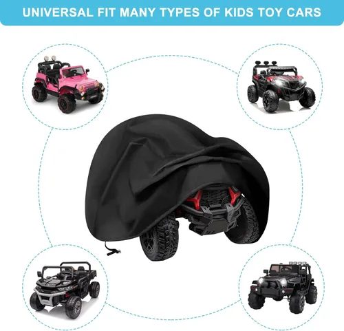 Vista 6 de Funda grande para coche de juguete tipo camión para niños, cubierta resistente impermeable 420D para ruedas de potencia, cubierta protectora