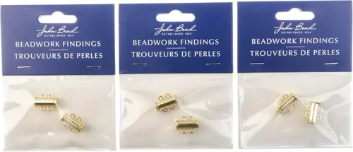 Vista 3 de John Bead Beadwork Findings - Colgante dorado (3 unidades)
