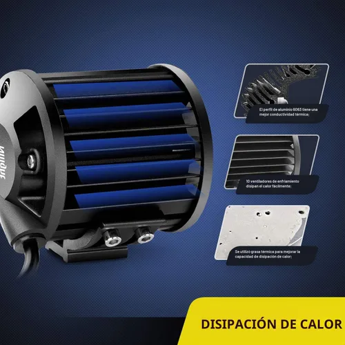 Vista 6 de Nilight luz antiniebla. Barra de luces ledes para manejo todoterreno
