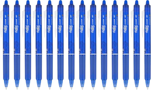 Vista 5 de Pilot FriXion Clicker - Bolígrafos de gel borrables, punta fina (0.027 pulgadas), tinta negra, paquete de 14 bolígrafos recargables, de escritura