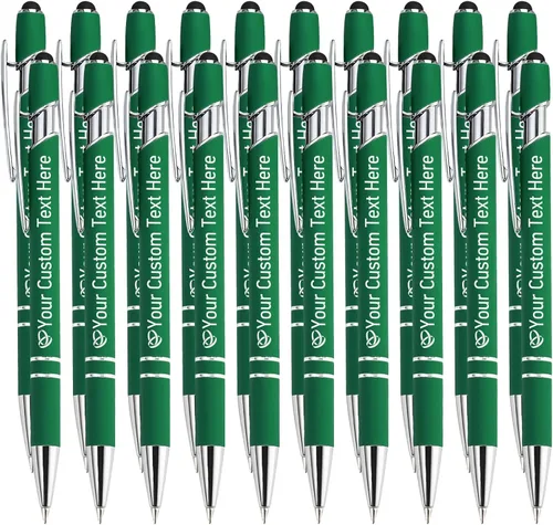 Vista 85 de STREADVE Bolígrafos personalizados personalizados con nombre grabado, logotipo, texto, bolígrafos de escritura suave, regalo personalizado para Negro