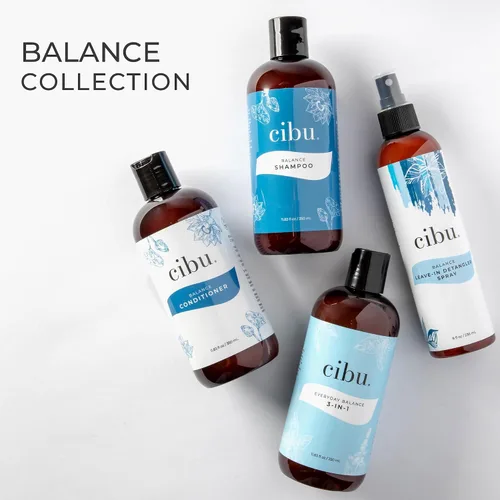Vista 7 de CIBU Paquete de champú y acondicionador Balance 90003 Fórmula rica en nutrientes hidrata, fortalece y repara el cabello seco Sin sulfatos Deja