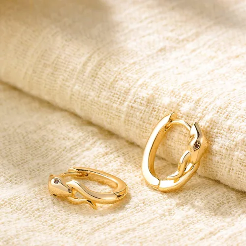 Vista 3 de MYEARS Women Huggie Earrings Gold Hoop Sleeper 14K Gold Filled Small Simple Handmade Hypoallergenic Everyday Jewelry - in The Nature World