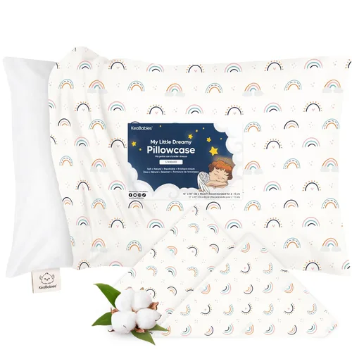 Vista 37 de KeaBabies Funda de almohada para niños pequeños de 13 x 18 pulgadas, funda de almohada de algodón orgánico para niños, niñas, funda de algodón suave