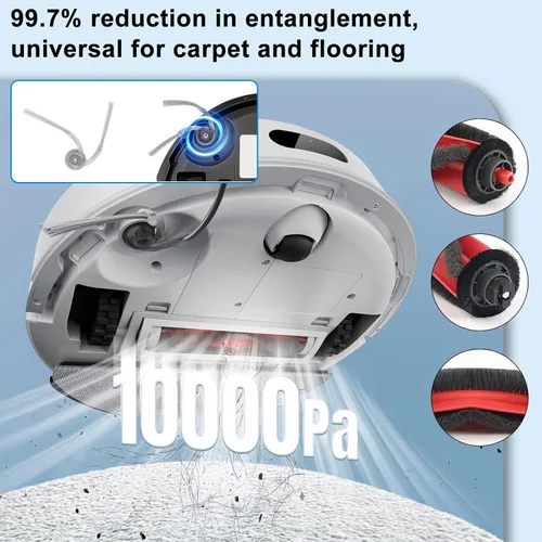 Vista 4 de Q7 M5 Piezas de repuesto para Roborock Q7 M5+, L5/L5+Series Robot Aspirador, 2 cepillos principales+4 filtro+4 almohadillas de trapeador+6 cepillos