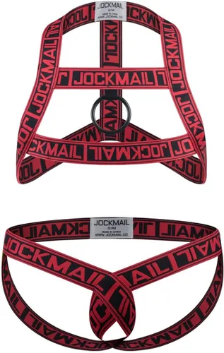 Vista 16 de JOCKMAIL Arnés de fitness para hombre con correa de hombro para hombre, ropa interior elástica cómoda y suspensorio 905+299azul