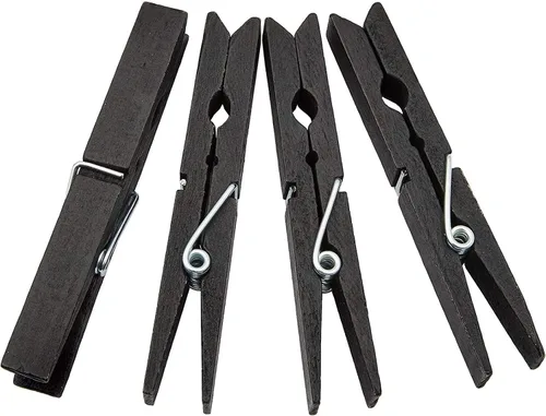Vista 4 de Juvale Pinzas de madera para colgar y lavar ropa interior - Pinzas de madera para manualidades y clips de fotos - Fuerte agarre de resorte y mini