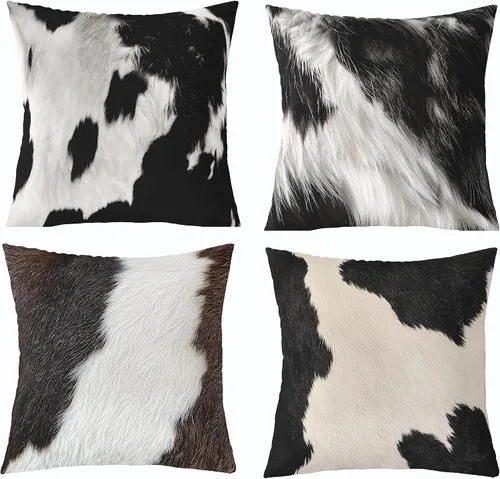 Vista 10 de Feelyou Fundas de Almohada Decorativas de León 16"x16" Juego de 4 Funda de Cojín Suave de Tigre Decoración de Lobo Funda de Almohada de Leopardo