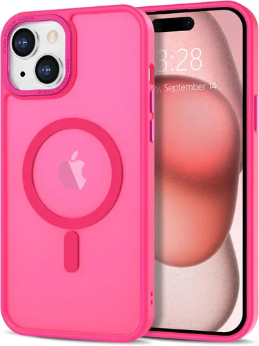 Vista 207 de Anuck - Funda magnética para iPhone 11 compatible con MagSafe, carcasa trasera mate translúcida dura, borde de TPU, delgada, resistente a impactos