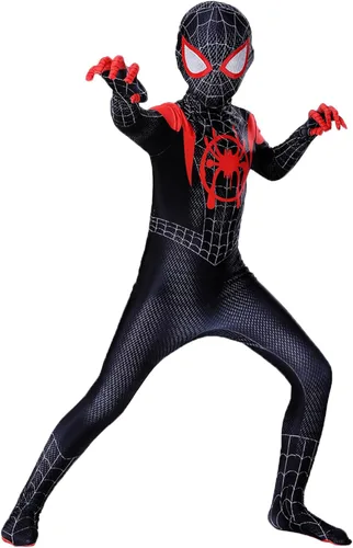 Vista 2 de WZWLKJ Disfraz de superhéroe para niños, disfraz de Halloween para niños, disfraz de superhéroe para cosplay, overol de elastano, estilo 3D
