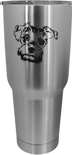 Vista 297 de Cairn Terrier - Vaso grabado con temática de perro, 30 onzas