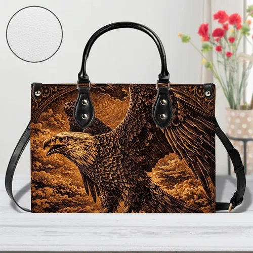 Vista 8 de Novedosa colección de bolsos de cuero de arte animal con bolso a juego, bolsa de mano vintage de vida silvestre, regalo para mujer