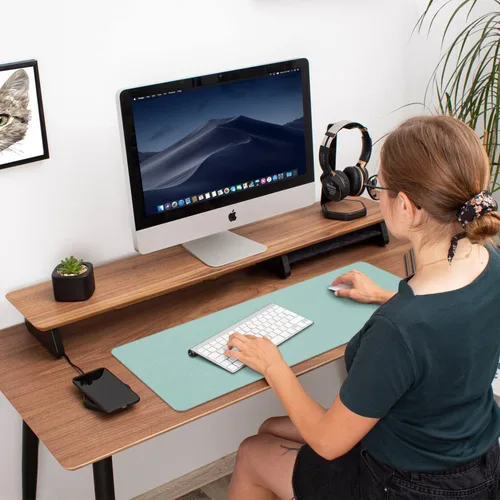 Vista 5 de Tapete de Escritorio Grande Protector – Alfombrilla Multifuncional de Doble Cara para Escritorio de Oficina, Alfombrilla de Ratón Suave