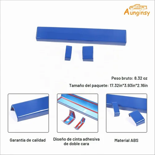 Vista 7 de Aunginsy Tiras de Panel de Salpicadero de Control Central Compatibles con Toyota Tundra/Sequoia 2022-2025 Moldura de Consola Central de Coche Azul