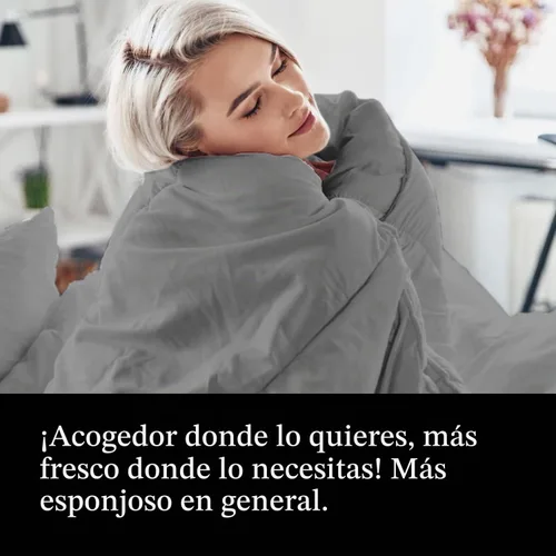 Vista 3 de Miracle Made Edredón para todas las estaciones, tela de algodón transpirable tratada en plata, resistente al pelo de las mascotas, ropa de cama