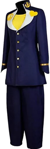 Vista 2 de Nsoking Adulto Halloween Masquerade Aventura Bizarre Cosplay Higashikata Josuke Traje Uniforme