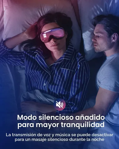 Vista 7 de RENPHO Eyeris 1 masajeador de ojos con calor, máscara de ojos de masaje H-gradiente púrpura